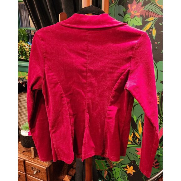 NEW Vintage White Moon Red Corduroy Blazer Jacket L - Picture 2 of 9